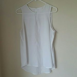 Violet and Claire white tank top