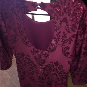 Maroon Burlesque Homecoming Dress