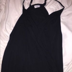 Extreme low cut, cross cross/ v-neck tank