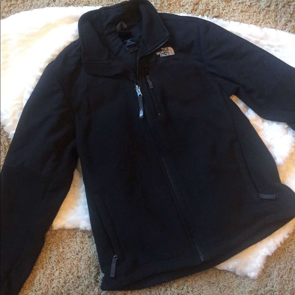 Black corduroy North Face Jacket