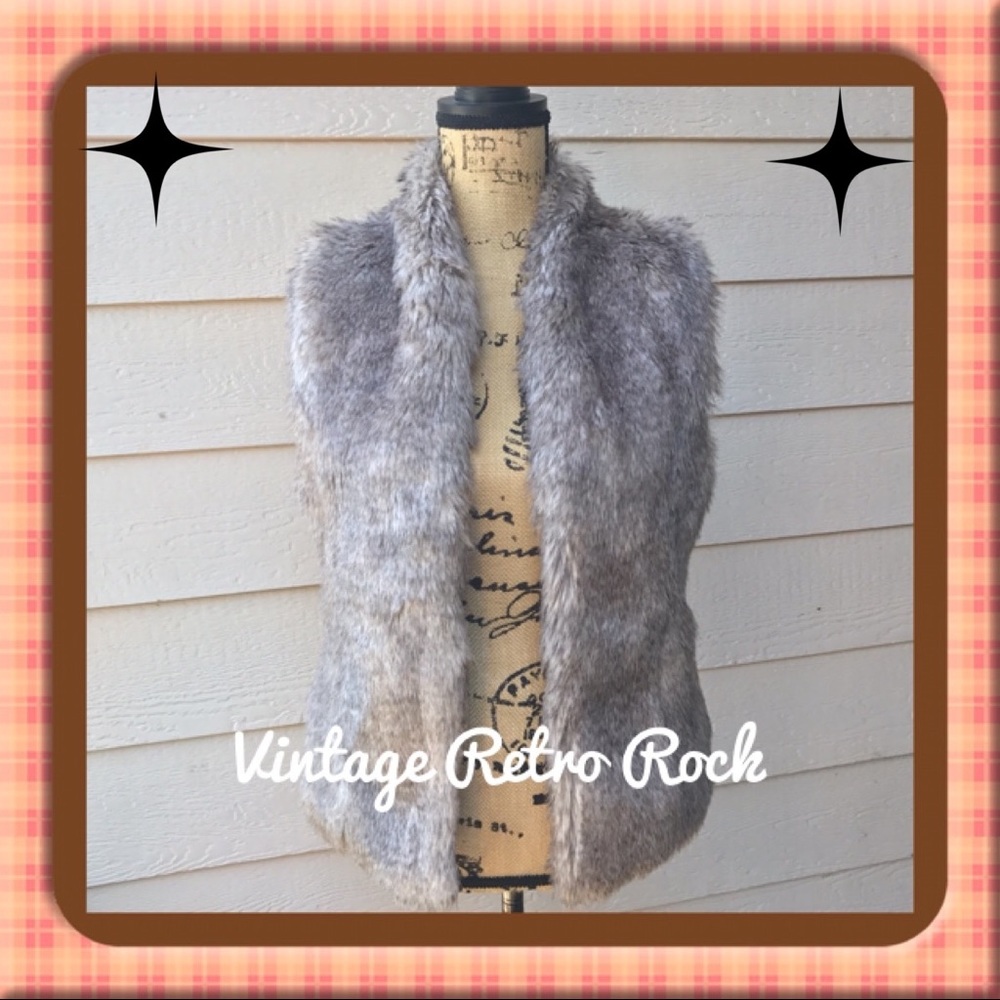 Garnet Hill Faux Fur Vest - Picture 1 of 2