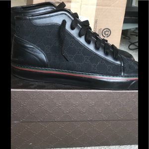 Gucci Men's Logo High Top Sneakers