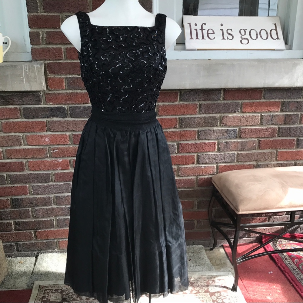 Vintage Party Dress W/ Sequin Bodice