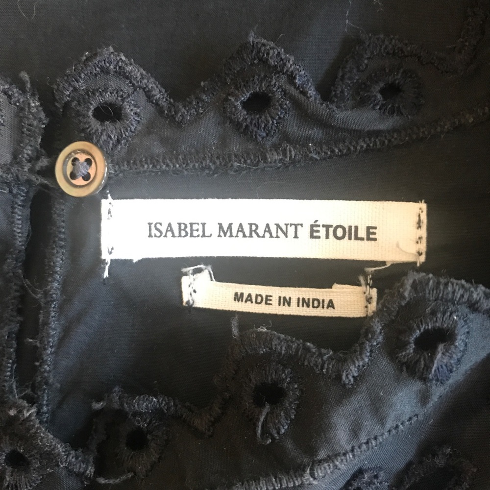 Isabel Marant Scarla Black Eyelet Lace Mini Dress - Picture 5 of 6