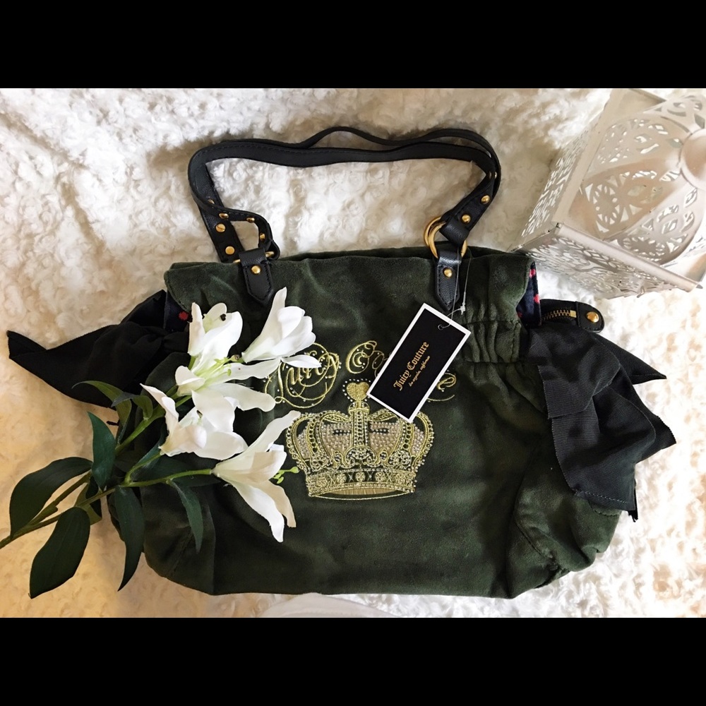 Juicy Couture Sequin Crown Daydreamer Tote Green