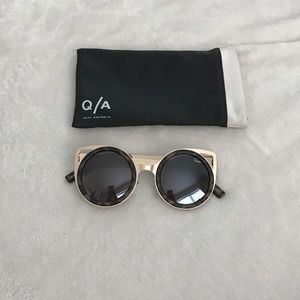 Quay Australia round metal and tortoise sunglasses