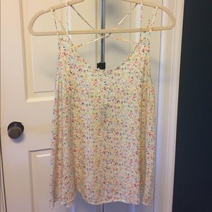 Blue rain cross back tank size S/M