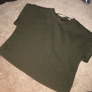Green crop top