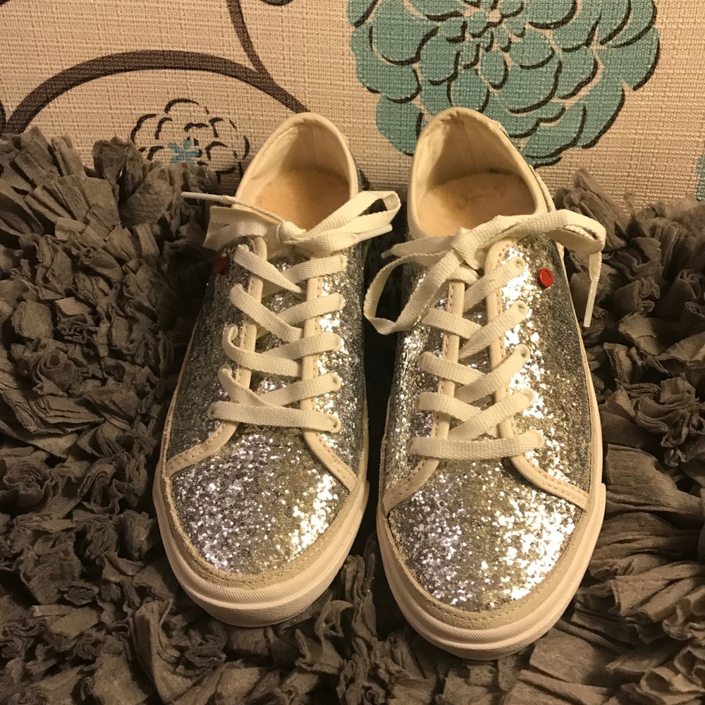 UGG KID LACE UP GLITTER SNEAKERS