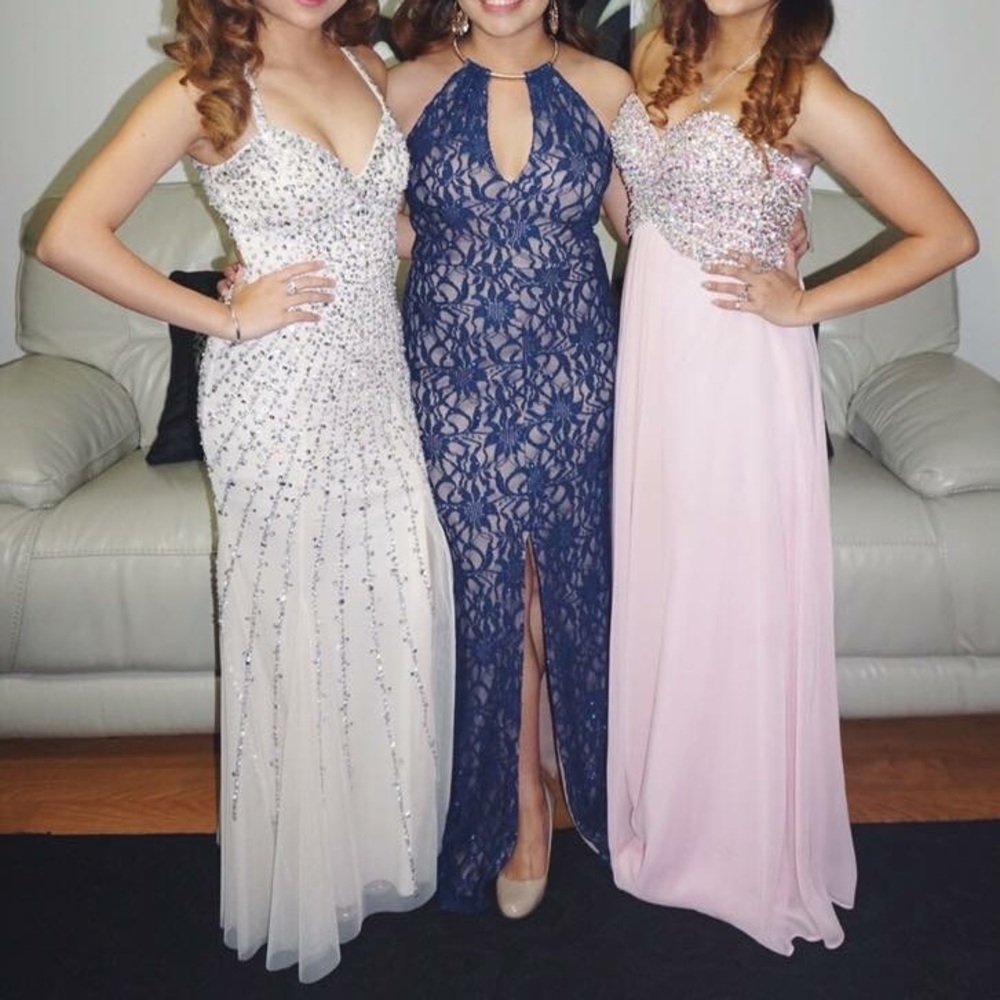 Sean collection beige prom dress