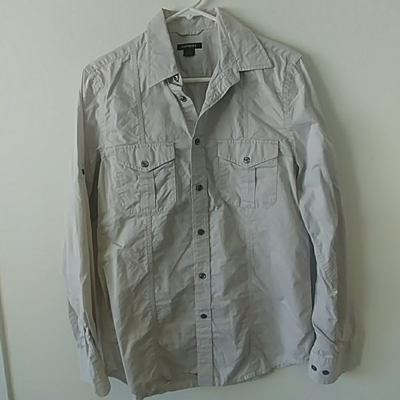 Express Men Grey Shirt - Picture 1 of 3
