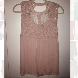 Pink Lace Blouse
