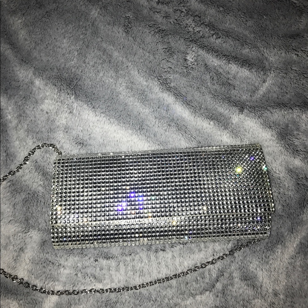 Aldo silver clutch
