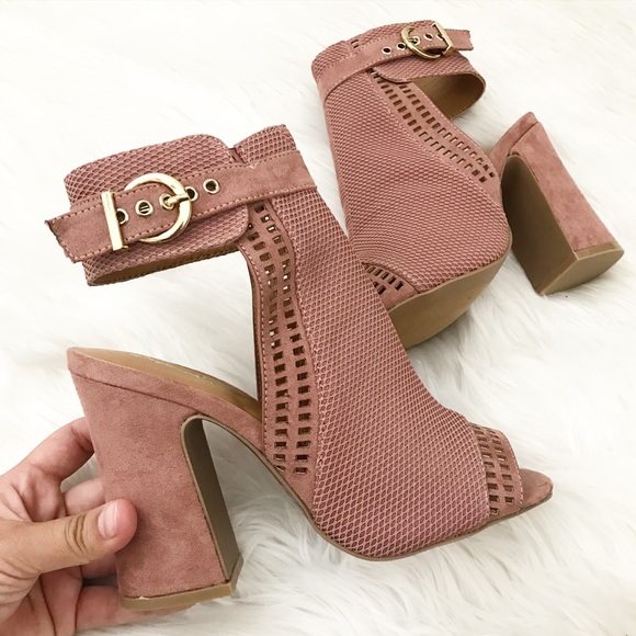 LAST PAIR// Mauve peep toe booties💕 - Picture 3 of 4