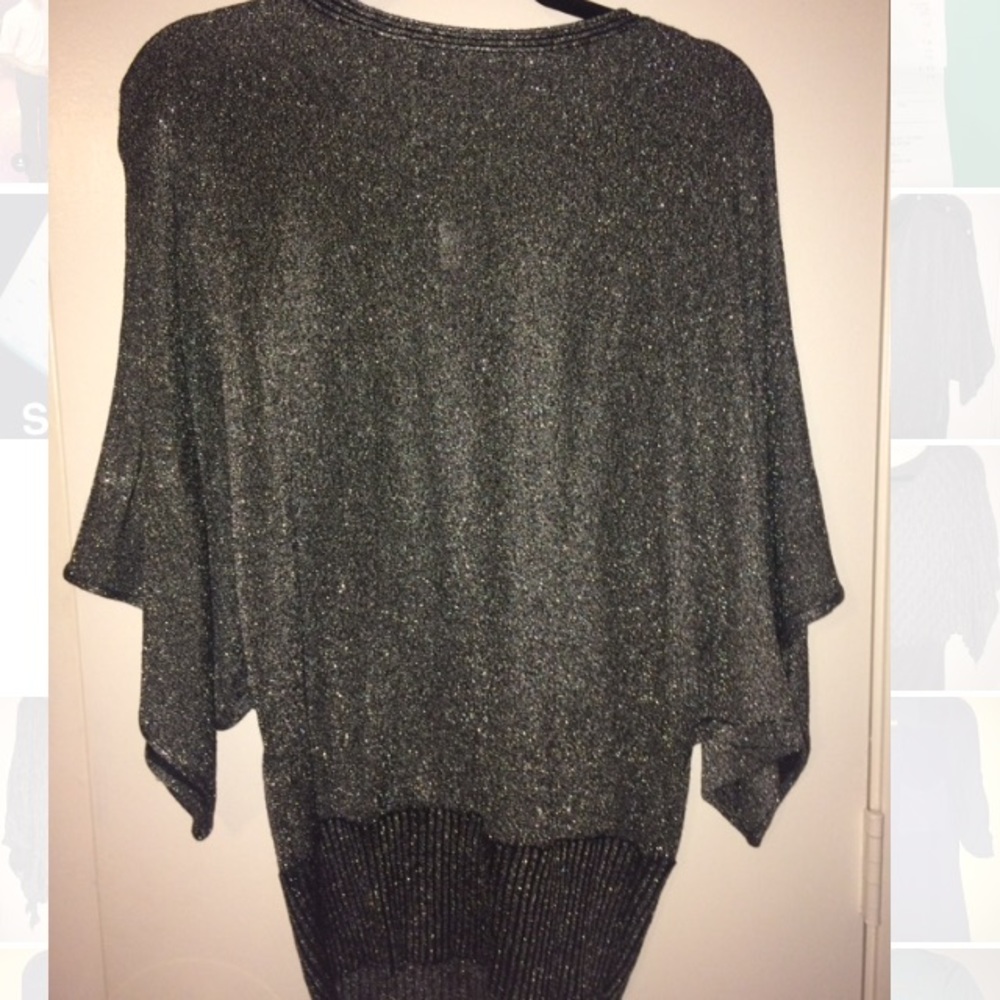 Sparkly Grey Flowy Top - Picture 2 of 4