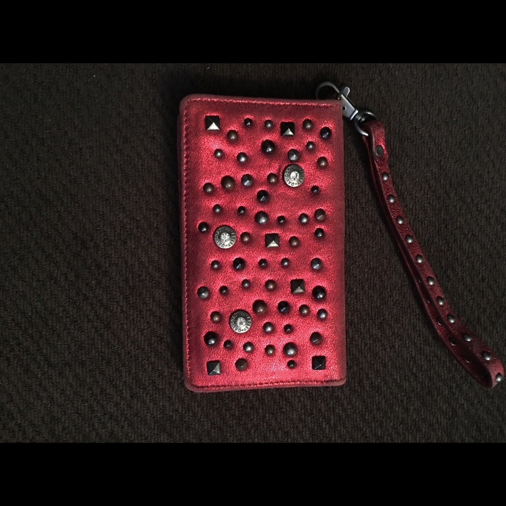 Red studded Harley wristlet!