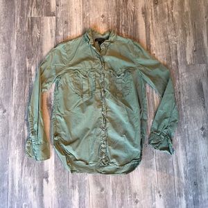J. Crew Army Green Button Down 2