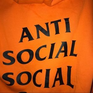 ASSC X UNDFTD PARANOID HOODIE ORANGE