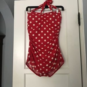 One piece bathing suit.