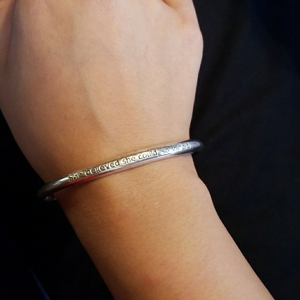"SHE BELIEVED SHE COULD, SO SHE DID" bracelet