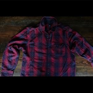 GAP Flannel Shirt - Men's Large - Red/Navy