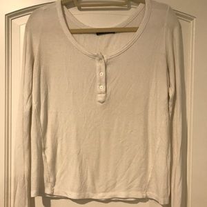 Cream long sleeve shirt