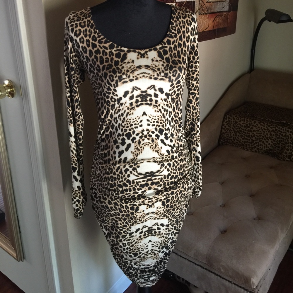 Hot leopard print Tart form fitted dress