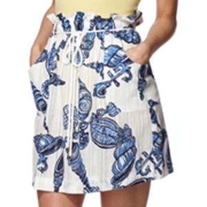 Lilly skirt in blue shell print