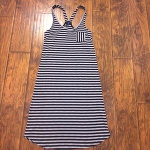 A black and grey  stripes dress