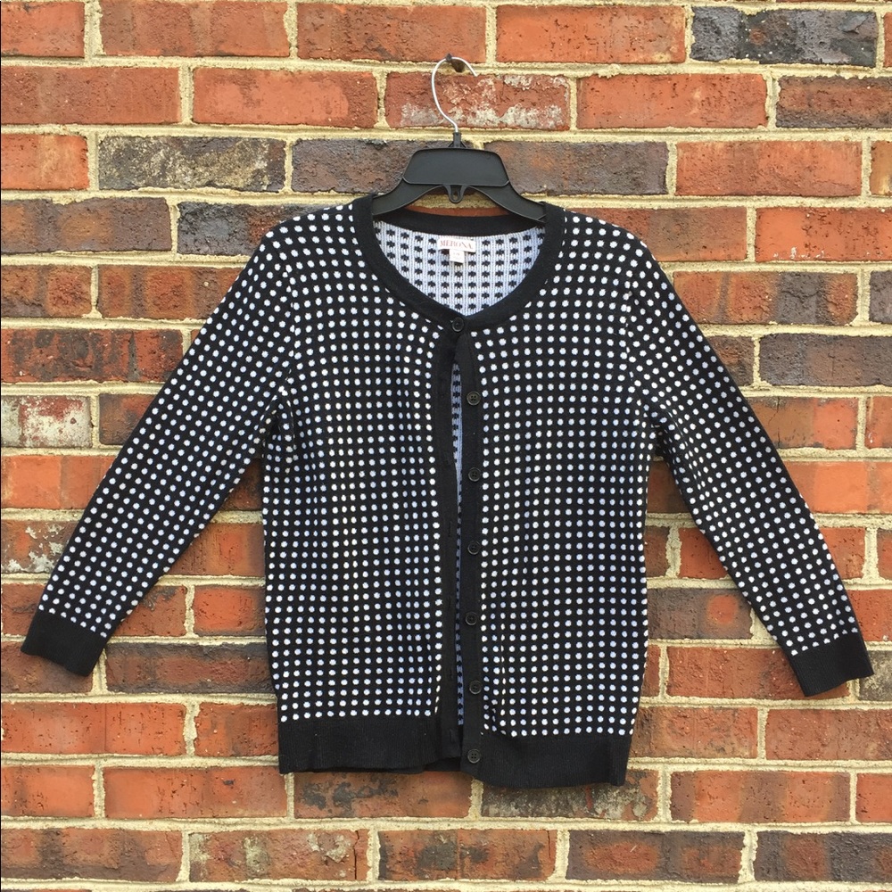 Merona polka dot button up sweater cardigan