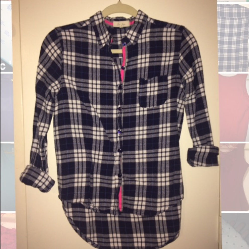Blue plaid flannel