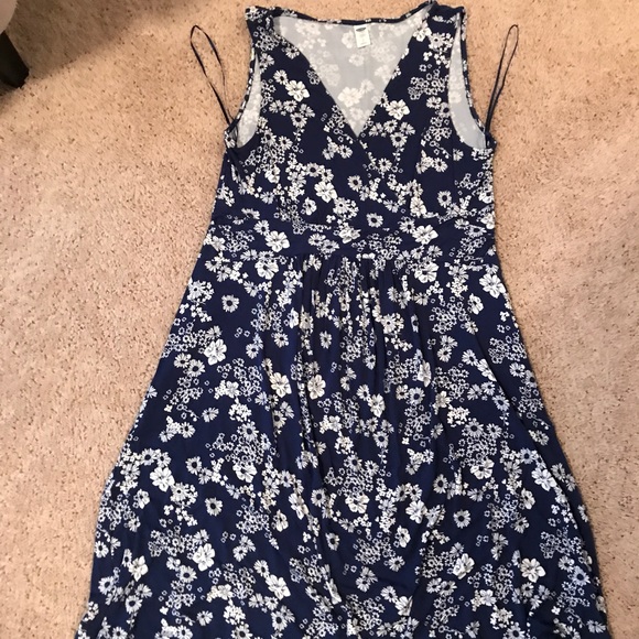 Blue Floral Maternity Dress - Picture 1 of 2
