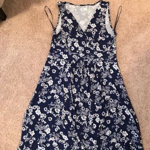 Blue Floral Maternity Dress