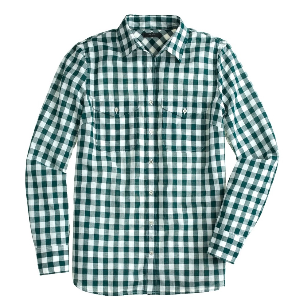 J. Crew Gingham Utility Shirt Sz 4