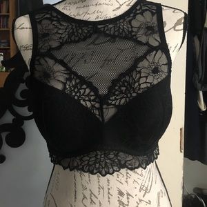 victoria secret pink black bralette