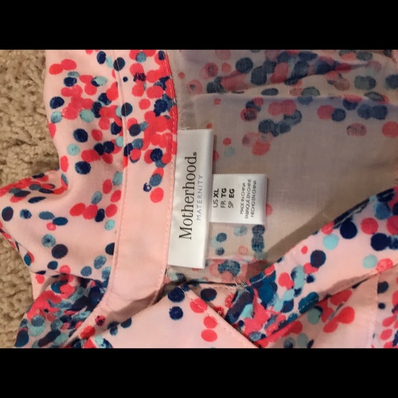 Pink Floral Maternity Shirt - Picture 2 of 2