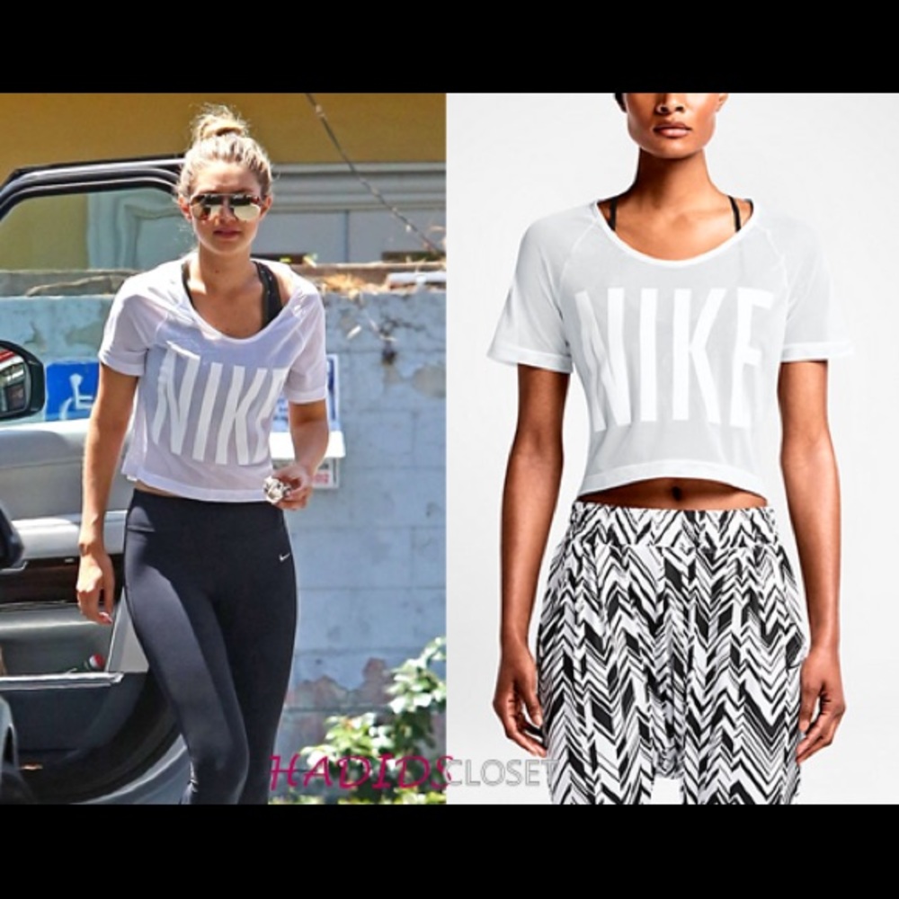 Nike Mesh Crop Top as seen on Gigi Hadid!