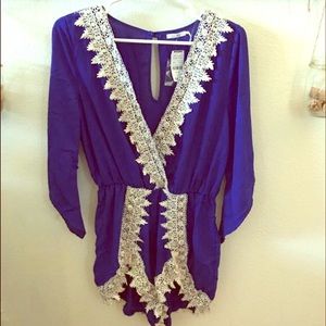 Women's Blue Romper