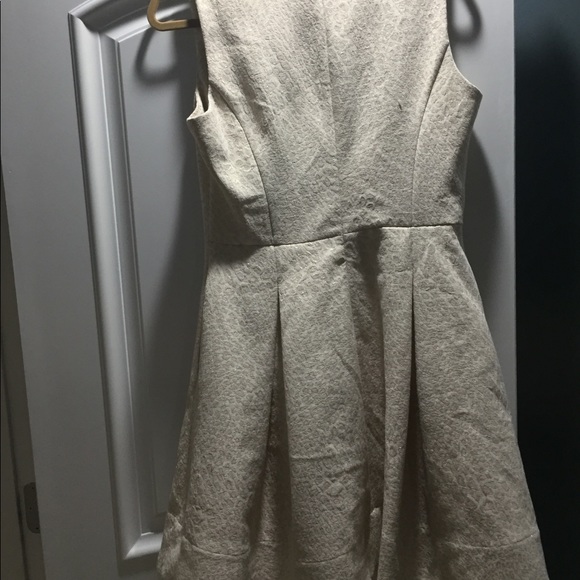 White + Gold Skater Dress Banana Republic - Picture 1 of 4