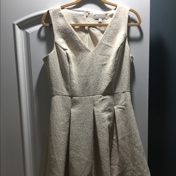 White + Gold Skater Dress Banana Republic - Picture 2 of 4