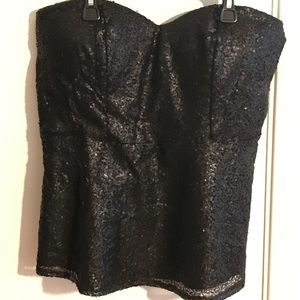 Torrid black sequined tube top *BNWT*