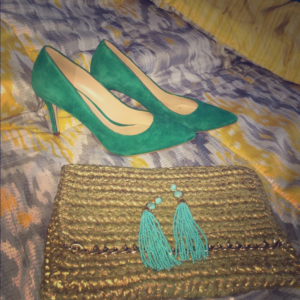 Green Suede Aldo Heels🔥🔥