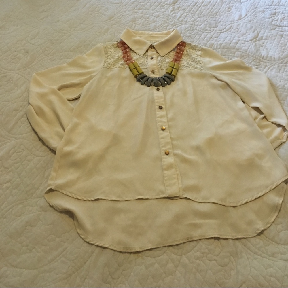 "Sexy Back" Cream Top