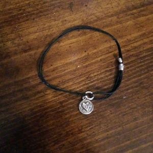 Alex and Ani Kindred Cord heart dangle bracelet