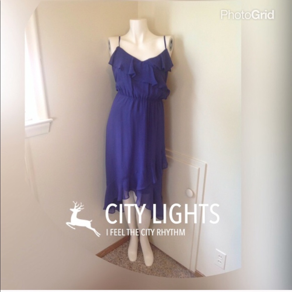 Purple hi low dress