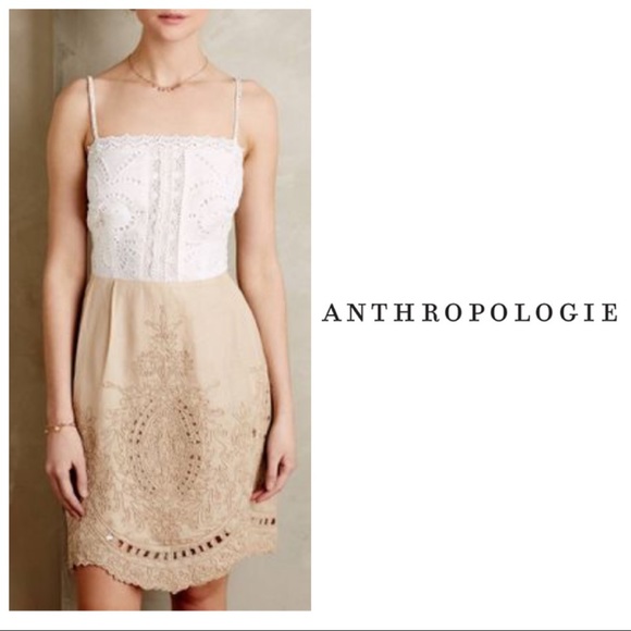 Anthropologie Dresses & Skirts - Anthropologie Kolkata Eyelet Dress in Natural