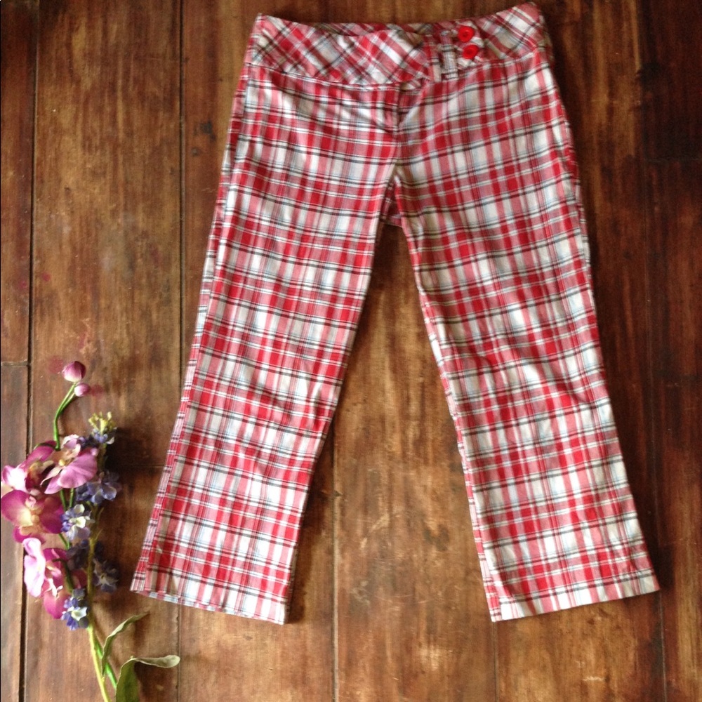 Vintage Tracy Evans Plaid Capris