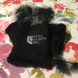 North face open mittens
