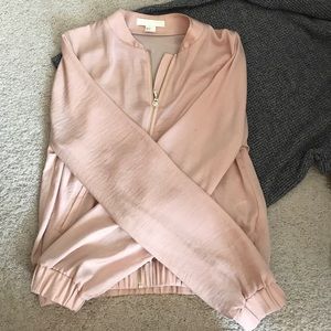 H&M Nude Pink Bomber Jacket