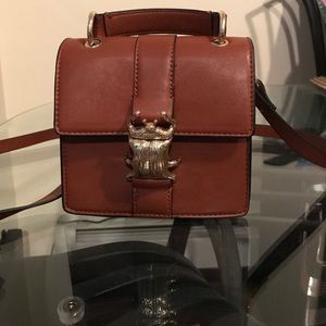 Brown cross body ZARA bag